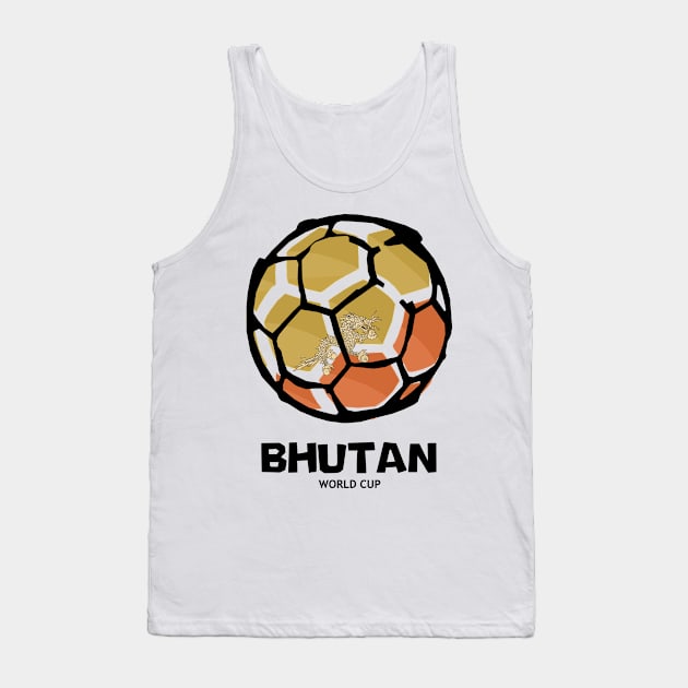 Bhutan Football Country Flag Tank Top by KewaleeTee